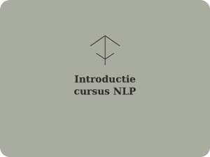 Introductie cursus NLP